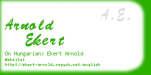 arnold ekert business card